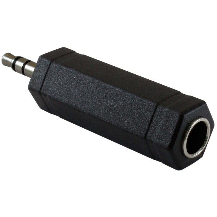 1/8" (3.5mm) Stereo Male to 1/4" (6.3mm) Stereo Female Adapter