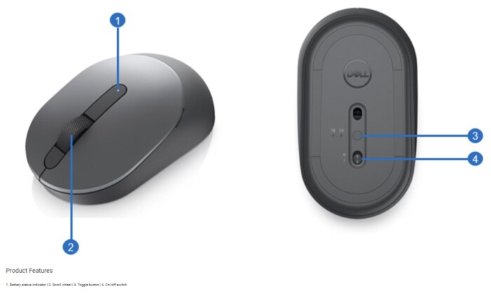Dell Mobile Wireless Mouse - MS3320W - Image 4